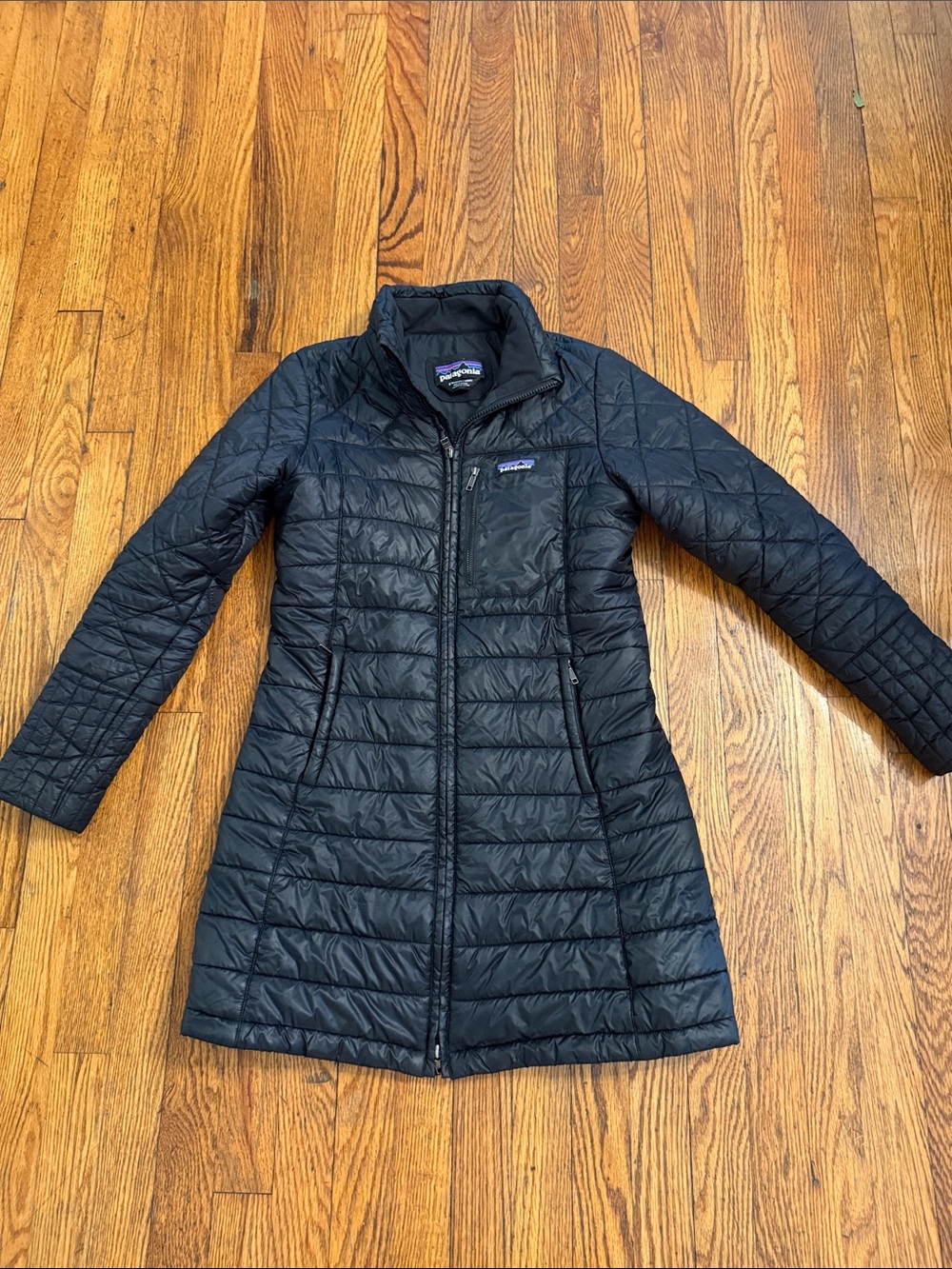 Patagonia Black Quilted Long Puffer Jacket